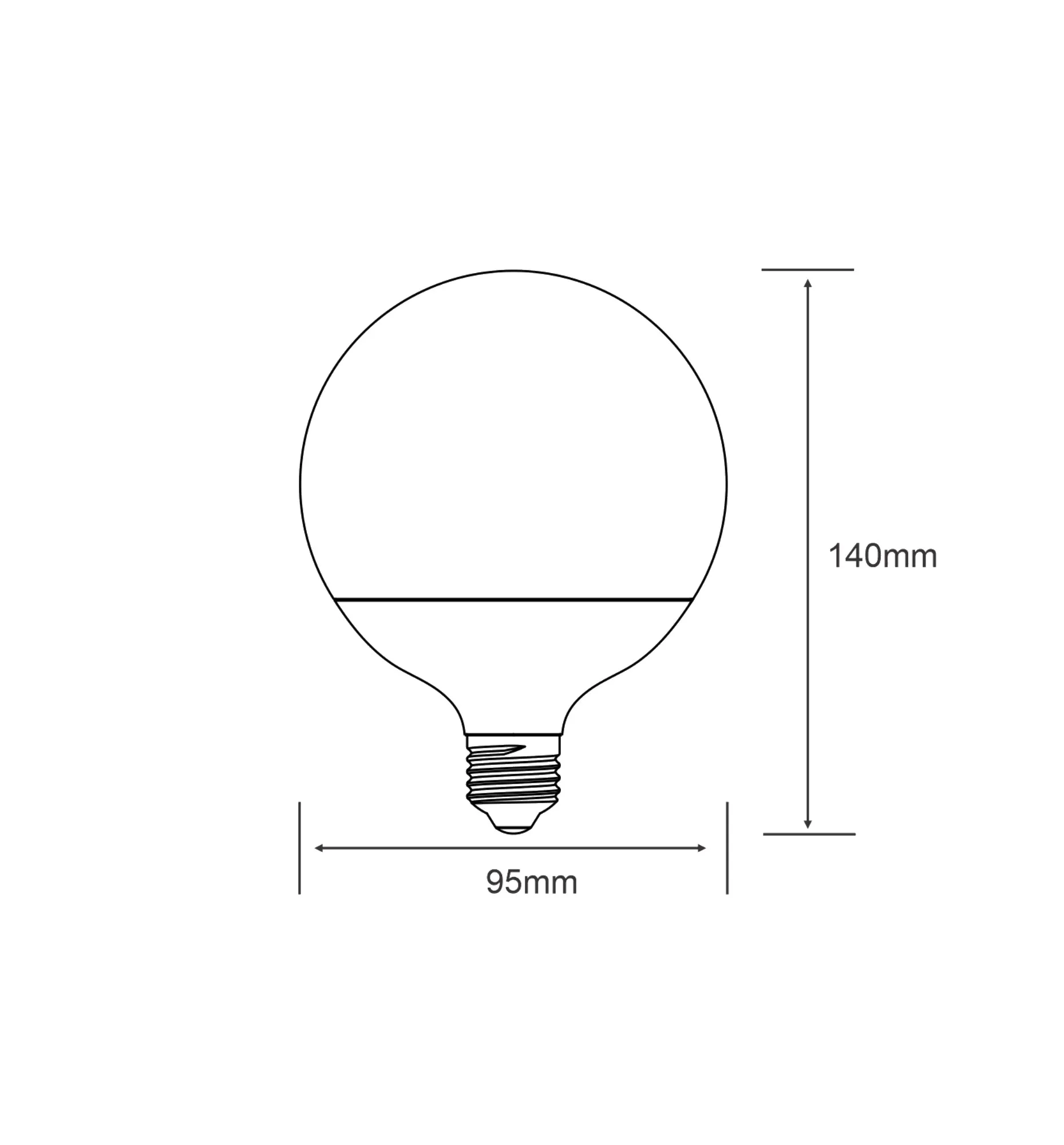 Digit Wi-Fi Smart Lamp Bulb RGB+CCT Globe E27 12W 1055lm 3000242  Luxram Digit Wi-Fi
